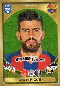 Sticker Gerard Piqué - FIFA 365: 2016-2017. South America n. 382 - Panini