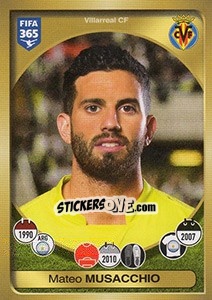 Sticker Mateo Musacchio - FIFA 365: 2016-2017. South America - Panini