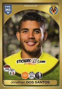 Sticker Jonathan Dos Santos - FIFA 365: 2016-2017. South America n. 418 - Panini