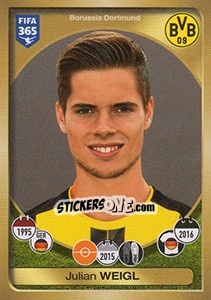 Sticker Julian Weigl - FIFA 365: 2016-2017. South America n. 555 - Panini