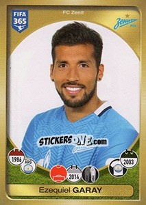 Cromo Ezequiel Garay - FIFA 365: 2016-2017. South America - Panini