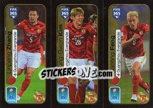 Sticker Zhang Linpeng / Kim Young-Gwon / Feng Xiaoting - FIFA 365: 2016-2017. South America n. 659 - Panini