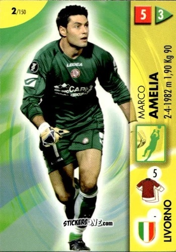 Sticker Marco Amelia - Calcio Game 2006-2007 n. 2 - Panini