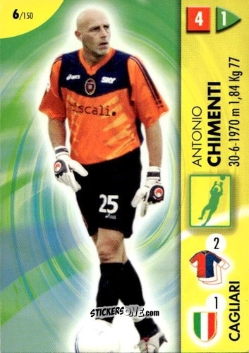 Figurina Antonio Chimenti - Calcio Game 2006-2007 n. 6 - Panini
