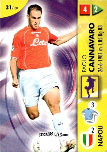 Sticker Paolo Cannavaro - Calcio Game 2006-2007 n. 31 - Panini