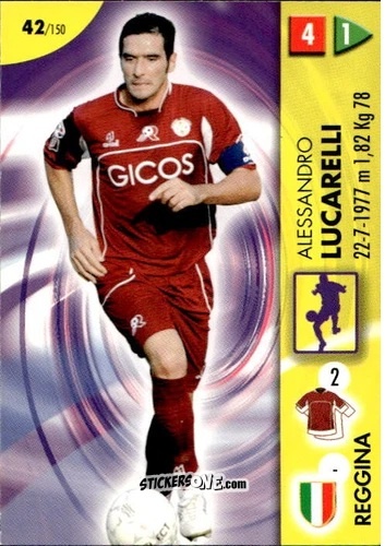 Figurina Alessandro Lucarelli - Calcio Game 2006-2007 n. 42 - Panini