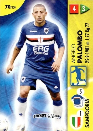 Figurina Palombo - Calcio Game 2006-2007 n. 70 - Panini