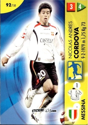 Cromo Cordova - Calcio Game 2006-2007 n. 92 - Panini