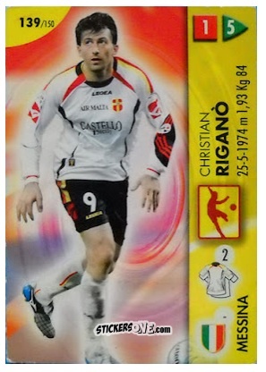 Cromo Christian Rigano - Calcio Game 2006-2007 n. 139 - Panini