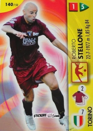 Figurina Roberto Stellone - Calcio Game 2006-2007 n. 140 - Panini