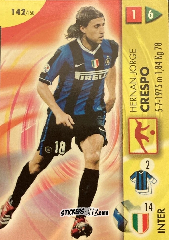 Sticker Hernan Crespo - Calcio Game 2006-2007 n. 142 - Panini