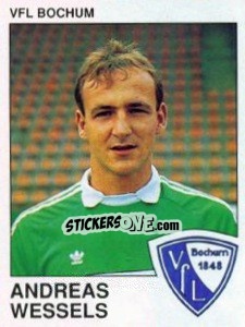 Cromo Andreas Wessels - German Football Bundesliga 1989-1990 - Panini