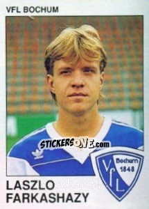 Cromo Laszlo Farkashazy - German Football Bundesliga 1989-1990 - Panini