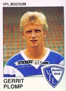 Sticker Gerrit Plomp - German Football Bundesliga 1989-1990 - Panini