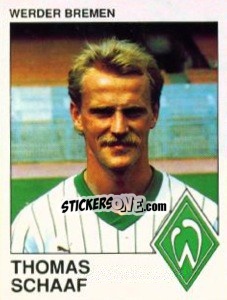 Sticker Thomas Schaaf - German Football Bundesliga 1989-1990 - Panini