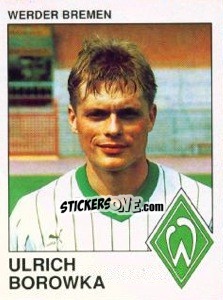 Cromo Ulrich Borowka - German Football Bundesliga 1989-1990 - Panini