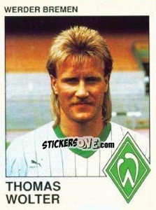 Sticker Thomas Wolter - German Football Bundesliga 1989-1990 - Panini