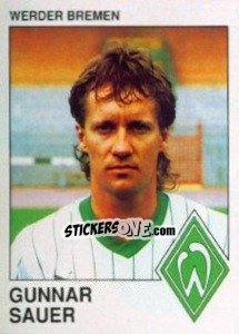 Sticker Gunnar Sauer - German Football Bundesliga 1989-1990 - Panini