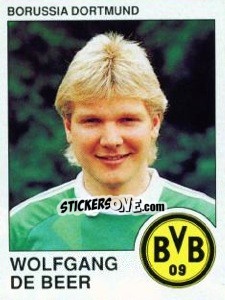 Sticker Wolfgang de Beer - German Football Bundesliga 1989-1990 - Panini