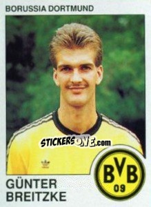 Sticker Gunter Breitzke - German Football Bundesliga 1989-1990 - Panini