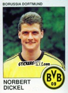 Cromo Norbert Dickel - German Football Bundesliga 1989-1990 - Panini