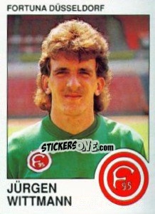 Sticker Jurgen Wittmann - German Football Bundesliga 1989-1990 - Panini