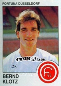 Cromo Bernd Klotz - German Football Bundesliga 1989-1990 - Panini