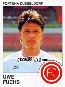 Sticker Uwe Fuchs - German Football Bundesliga 1989-1990 - Panini