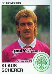 Cromo Klaus Scherer - German Football Bundesliga 1989-1990 - Panini