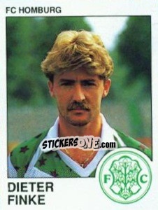 Sticker Dieter Finke - German Football Bundesliga 1989-1990 - Panini