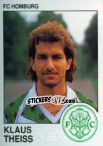 Cromo Klaus Theiss - German Football Bundesliga 1989-1990 - Panini