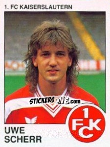 Sticker Uwe Scherr - German Football Bundesliga 1989-1990 - Panini