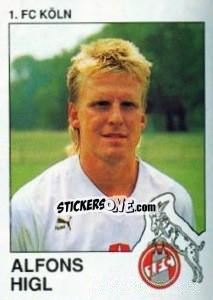 Cromo Alfons Higl - German Football Bundesliga 1989-1990 - Panini