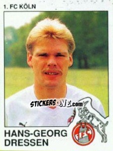 Sticker Hans-Georg Dressen - German Football Bundesliga 1989-1990 n. 169 - Panini