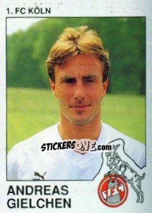 Cromo Andreas Gielchen - German Football Bundesliga 1989-1990 - Panini