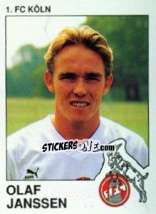 Sticker Olaf Janssen - German Football Bundesliga 1989-1990 - Panini