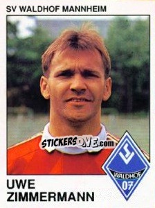 Cromo Uwe Zimmermann - German Football Bundesliga 1989-1990 - Panini