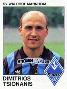 Cromo Dimitrios Tsionanis - German Football Bundesliga 1989-1990 - Panini