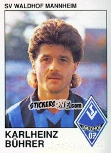 Sticker Karlheinz Buhrer - German Football Bundesliga 1989-1990 - Panini