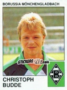 Cromo Christoph Budde - German Football Bundesliga 1989-1990 - Panini