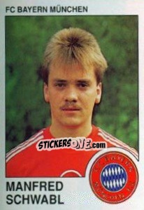 Sticker Manfred Schwabl - German Football Bundesliga 1989-1990 - Panini