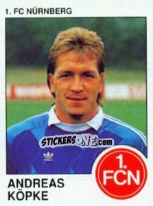 Cromo Andreas Kopke - German Football Bundesliga 1989-1990 - Panini