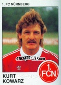 Sticker Kurt Kowarz - German Football Bundesliga 1989-1990 - Panini