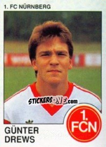 Sticker Gunter Drews - German Football Bundesliga 1989-1990 - Panini