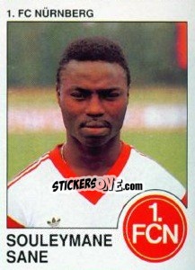 Figurina Souleymane Sane - German Football Bundesliga 1989-1990 - Panini