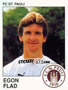 Sticker Egon Flad - German Football Bundesliga 1989-1990 - Panini