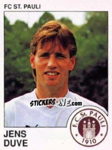 Cromo Jens Duve - German Football Bundesliga 1989-1990 - Panini