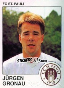 Sticker Jurgen Gronau - German Football Bundesliga 1989-1990 - Panini