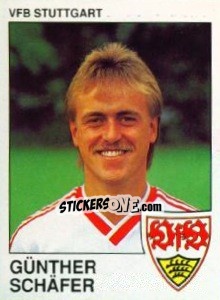 Sticker Gunther Schafer - German Football Bundesliga 1989-1990 - Panini