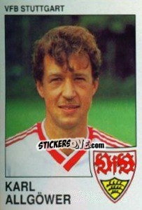 Sticker Karl Allgower - German Football Bundesliga 1989-1990 n. 306 - Panini